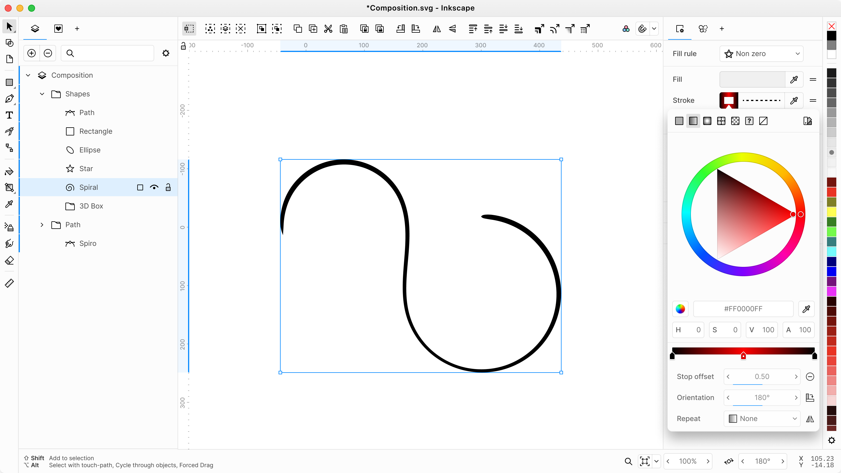 A graphic representation of a new User Interface for Inkscape