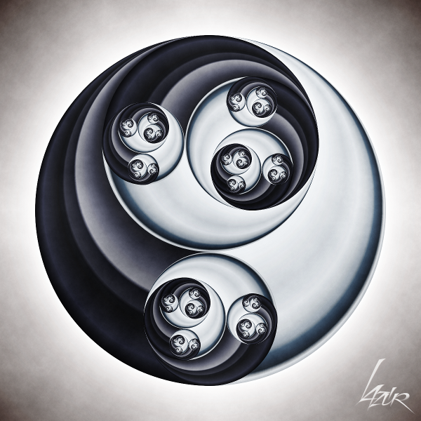 Fibonacci spiral fractal