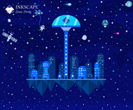 Martian City Inkscape Anniversary