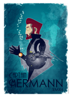 Art Deco Mermann Poster